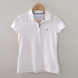 Tommy Hilfiger White Short Sleeves Polo, XSmall